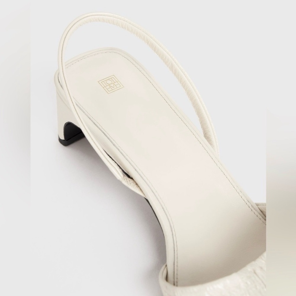 Toteme The Gathered Leather Scoop Heel Sandal - Picture 5 of 7